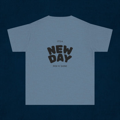Youth Tee — "It's a New Day" Positive Graphic T-Shirt