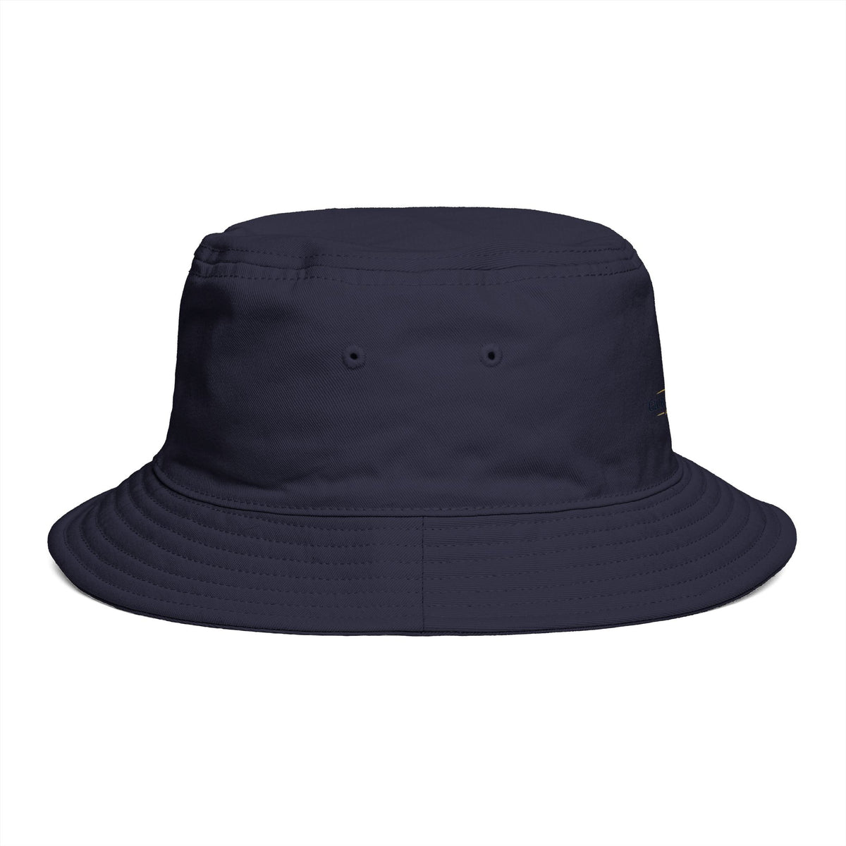 Brown Bucket Hat with Gold Crest Logo — Global Wellness Academy Embroidered Sun Hat