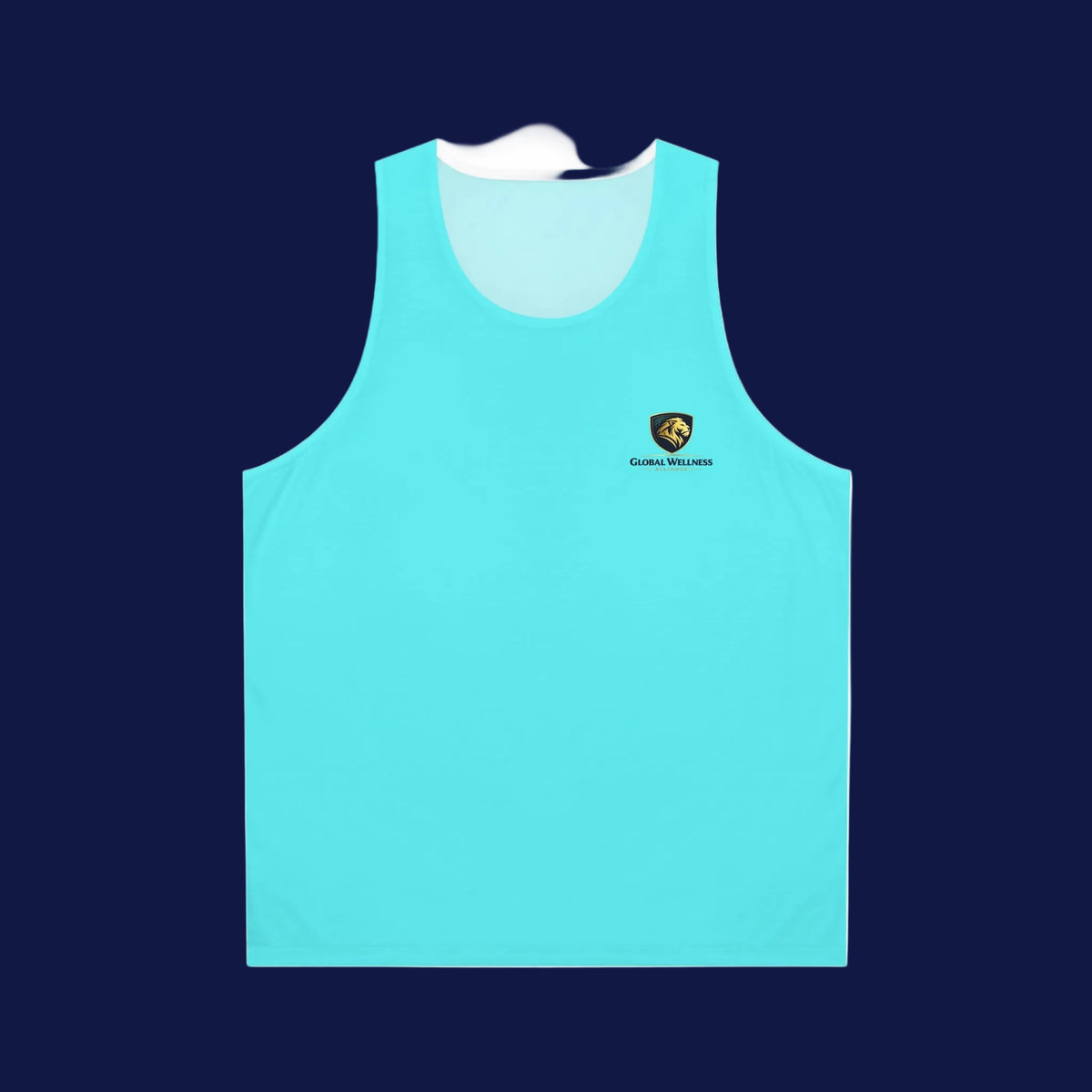 Aqua Crest Logo Tank Top — Minimal Luxury Athletic Vest
