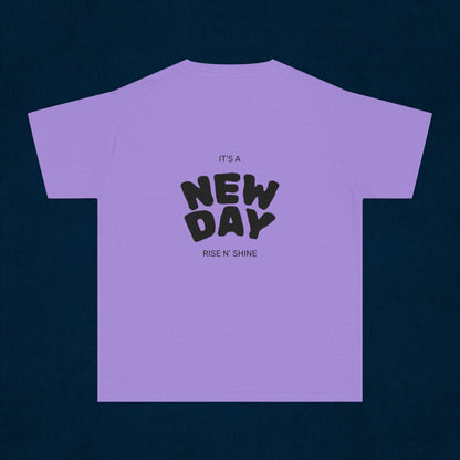 Youth Tee — "It's a New Day" Positive Graphic T-Shirt