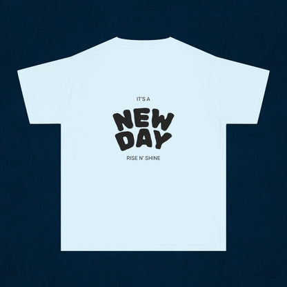Youth Tee — "It's a New Day" Positive Graphic T-Shirt