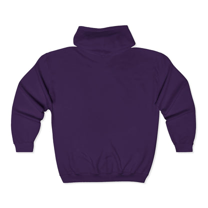 Full-Zip Hooded Sweatshirt — Classic Shield Logo "Golden Wolves"