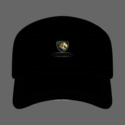 Global Wellness Corps Cap — Lion Shield Embroidered Military-Style Hat