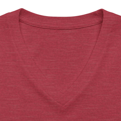 Women's V-Neck Tee — Small Chest Crest Graphic