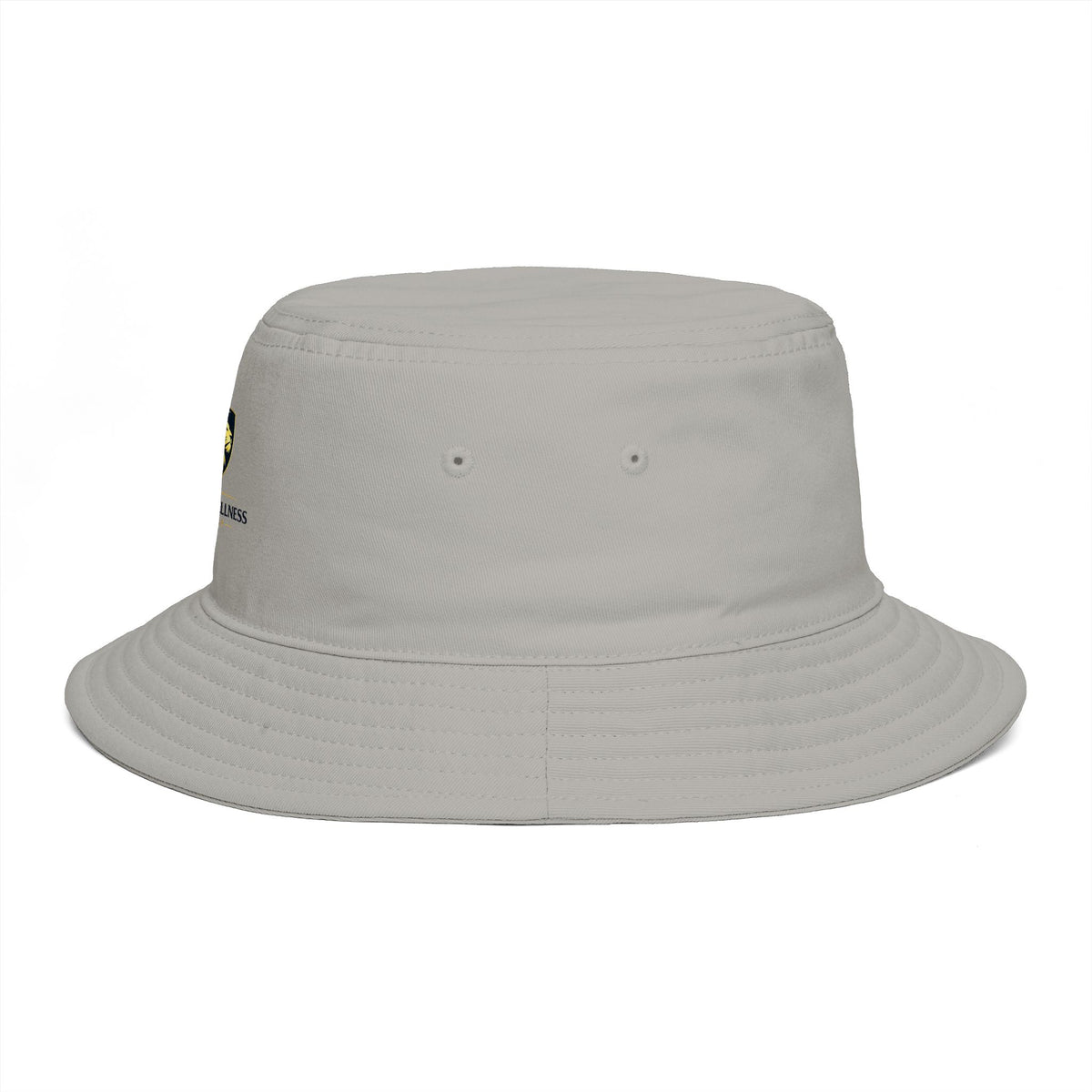 Brown Bucket Hat with Gold Crest Logo — Global Wellness Academy Embroidered Sun Hat