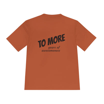 'To More' Moisture-Wicking Tee — Casual Graphic Athletic Shirt